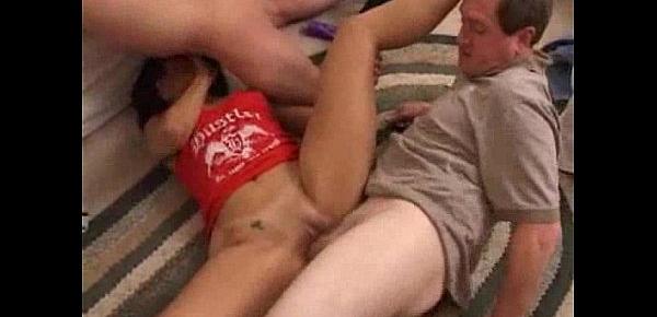  Wife gets totally wasted and gangbanged at a party